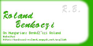 roland benkoczi business card